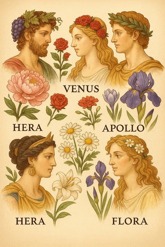 Grădina Zeilor: flori inspirate din mitologia greacă și romană